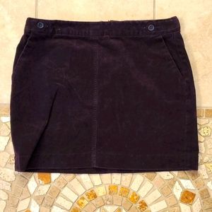 Maroon brownish corduroy skirt
